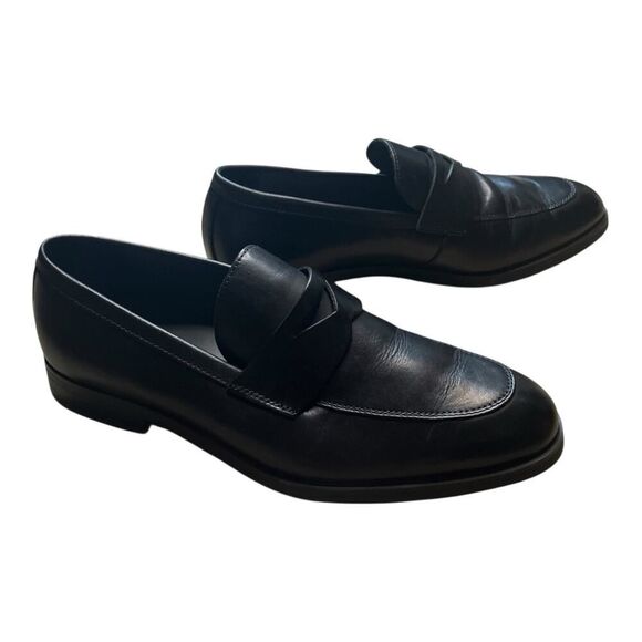Nordstrom Men’s Edward Ortholite Black Leather Penny Loafer Dress Shoes US 10.5